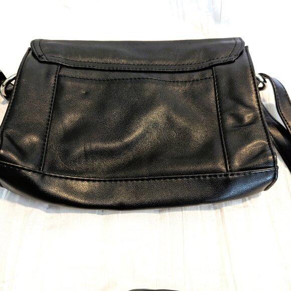 GIANI BERNINI BLACK SHOULDER LEATHER BAG VINTAGE IN GREAT CONDITION - Picture 12 of 12